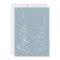 Modern Elegant Script Dusty Blue Boys Baptism