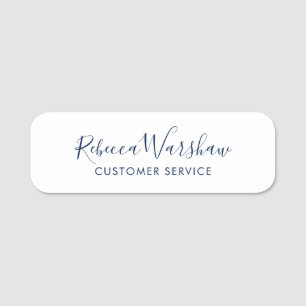 Modern Elegant Script Employees Magnetic Name Tag