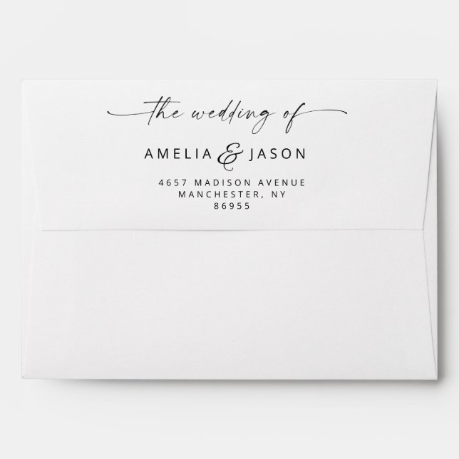 Modern Elegant Script Envelope (Back (Top Flap))
