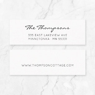 Modern Elegant Script Family Name 09. Mini Business Card
