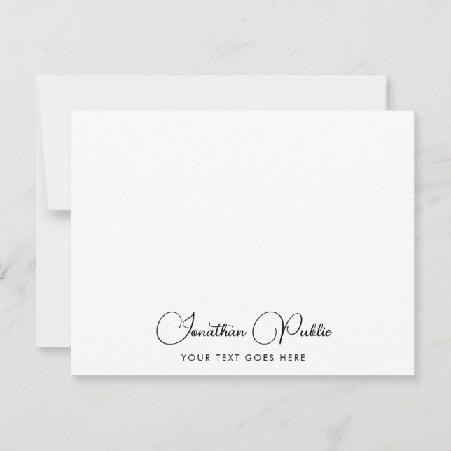 Modern Elegant Script Name Template Personalized (Front)