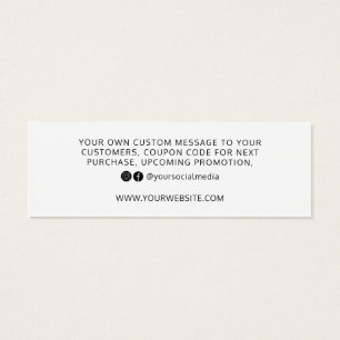 Modern Elegant Script Order Thank You Order Insert