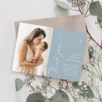 Modern Elegant Script Photo Baptism