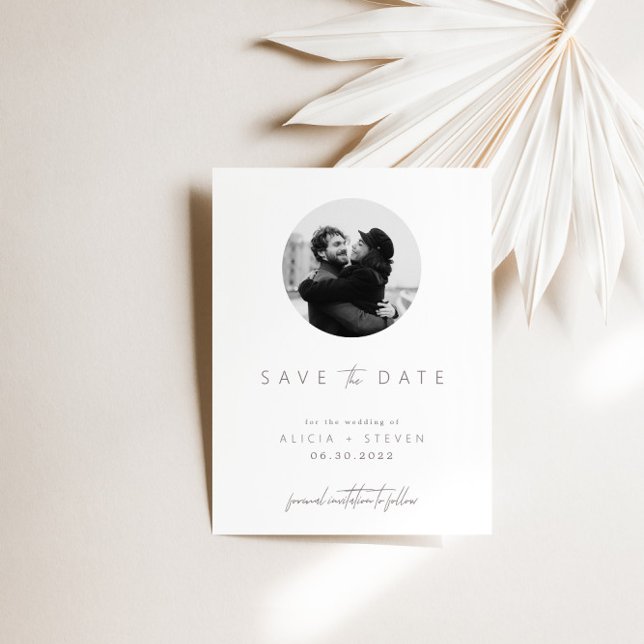 Modern Elegant Script Photo Save the Date (Creator Uploaded)