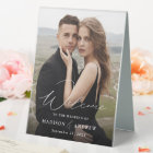 Modern Elegant Script Photo Wedding Welcome
