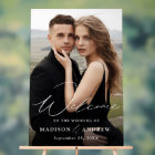 Modern Elegant Script Photo Wedding Welcome