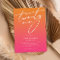 Modern Elegant Script Pink Orange 21st Birthday