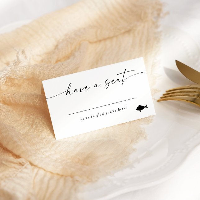 Modern Elegant Script Place Card (Creator Uploaded)