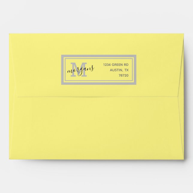 Modern Elegant Script | Pre-Addressed Envelope (Back (Top Flap))