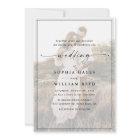 Modern Elegant Script QR Code Photo Budget Wedding