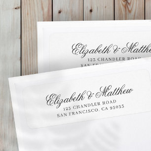 Modern Elegant Script Return Address