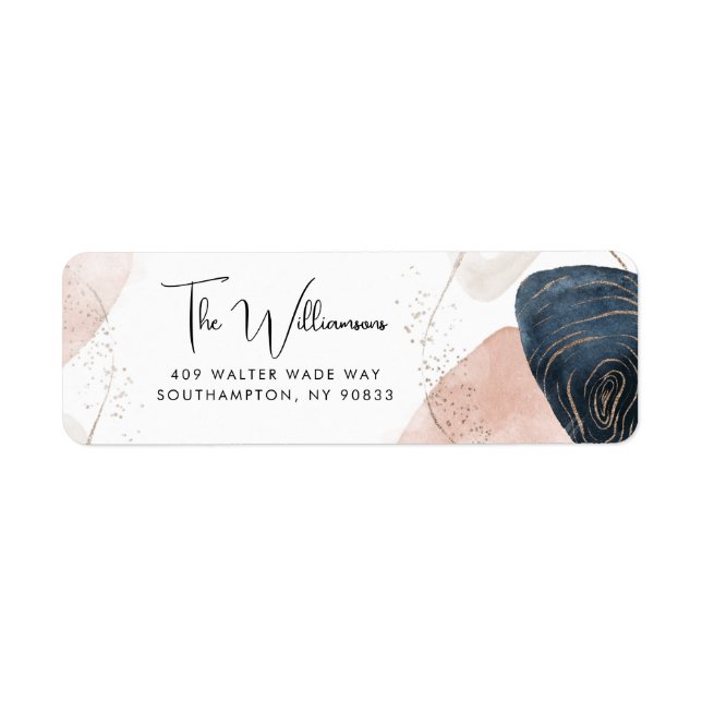 Modern Elegant Script Return Address (Front)
