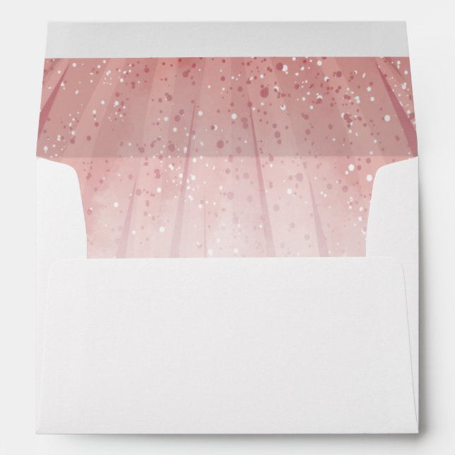 Modern Elegant Script Return Address Envelope (Back (Bottom))