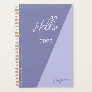 Modern Elegant Script Simple Purple Year Name Planner