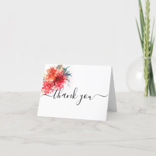Modern Elegant Script Thank You Card