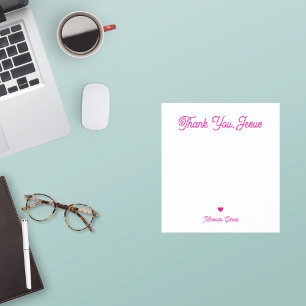 Modern Elegant Script Thank You Jesus Custom Name  Notepad