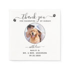 Modern Elegant Script Thank You Photo Pet Wedding