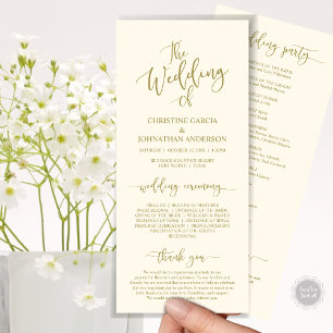Modern Elegant Script, Wedding Ceremony Program