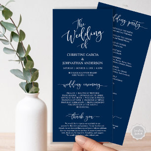 Modern Elegant Script, Wedding Ceremony Program