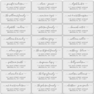 Modern Elegant Script Wedding Guest Address Label