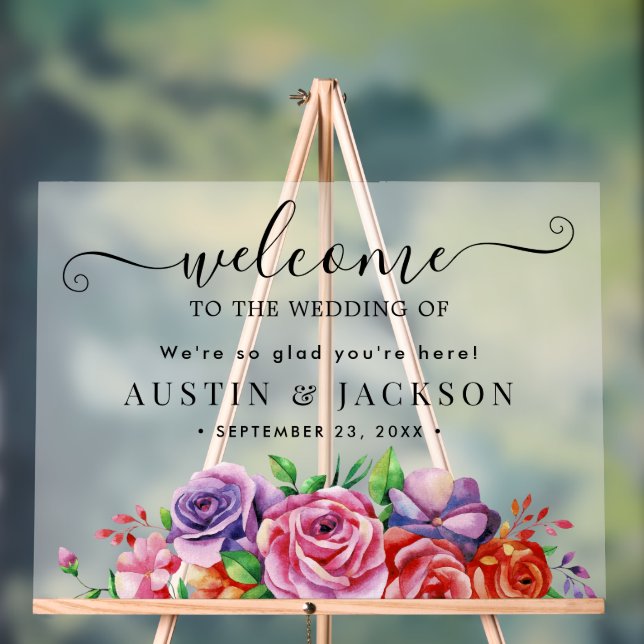 Modern Elegant Script Wedding Welcome  (Neutre)