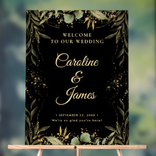 Modern Elegant Script Wedding Welcome  Acrylic Sig Sign