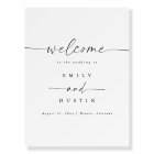 Modern Elegant Script Wedding Welcome Sign