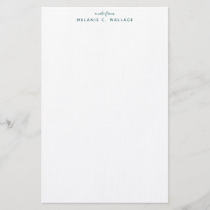 Modern Elegant Seafoam Green Personalized Stationery