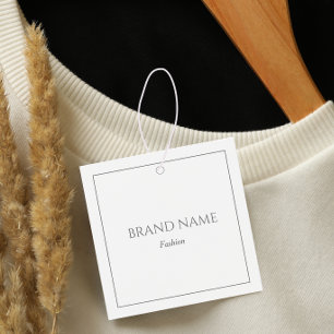 Modern Elegant Silver and white Price Tag