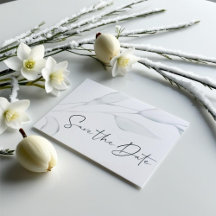 Modern Elegant Silver Winter Leaves Watercolor