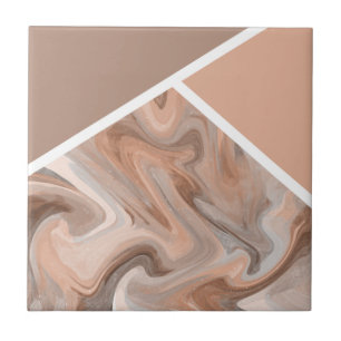 Modern Elegant Simple Brown Abstract Tile