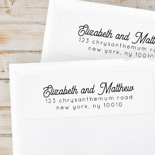 Modern Elegant Simple Chic Mariage Adresse de reto
