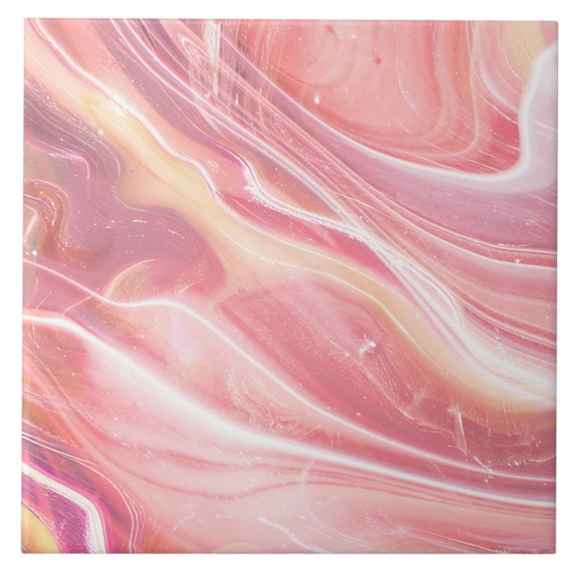     Modern Elegant Simple Classy Marble Blush Pink Tile (Front)