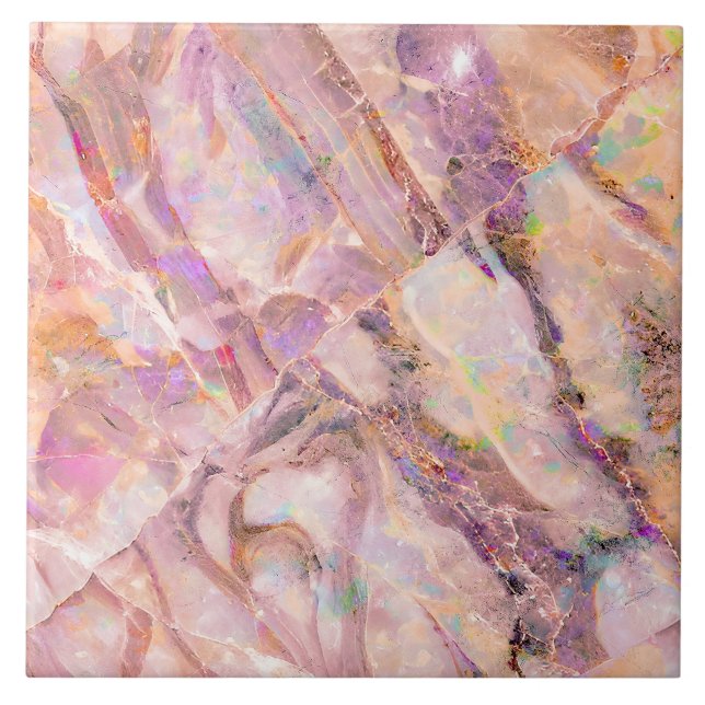     Modern Elegant Simple Classy Marble Blush Pink Tile (Front)