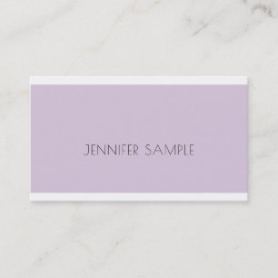 Modern Elegant Simple Design Luxury Trendy Violet Business Card