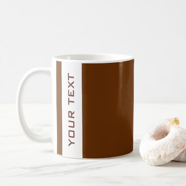 Modern Elegant Simple Design Template Names Coffee Mug (With Donut)