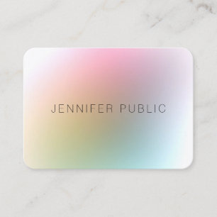 Modern Elegant Simple Design Trendy Colourful Business Card