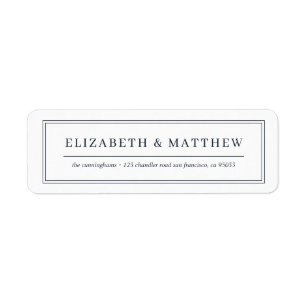 Modern Elegant Simple Frame Return Address