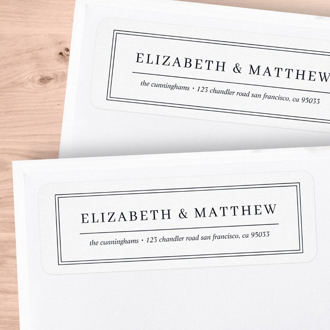 Modern Elegant Simple Frame Return Address (Creator Uploaded)