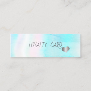 Modern Elegant Simple Hearts Green Loyalty Card