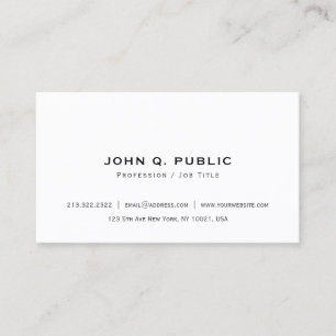 Modern Elegant Simple Minimal Create Your Own Business Card