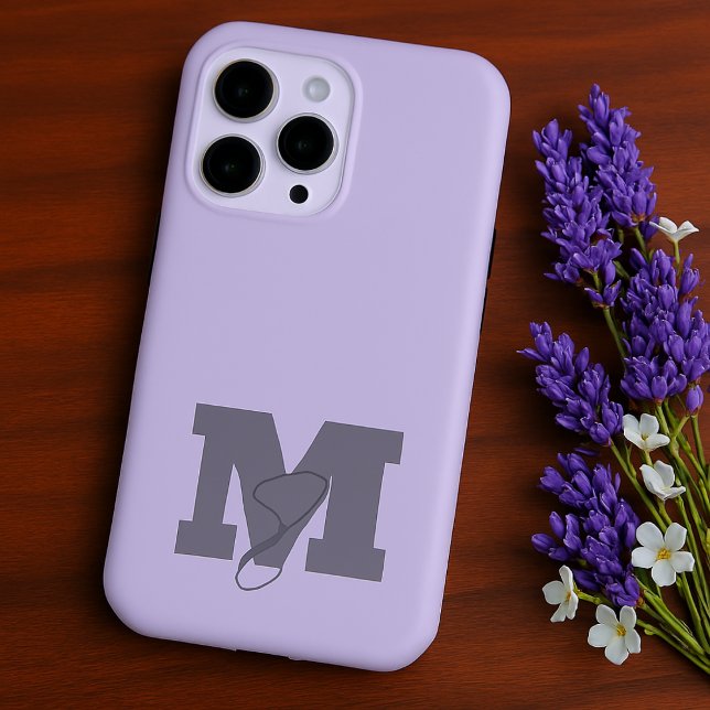 Modern elegant simple minimalist pastel initials Case-Mate iPhone case (Creator Uploaded)