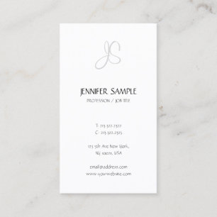 Modern Elegant Simple Monogram Template Luxury Top Business Card