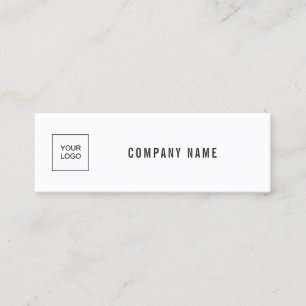 Modern Elegant Simple Plain Add Your Logo Company Mini Business Card