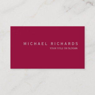 Modern Elegant Simple Plain Business Card