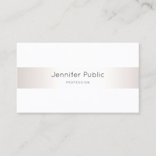 Modern Elegant Simple Plain Silver Professional Business Card
