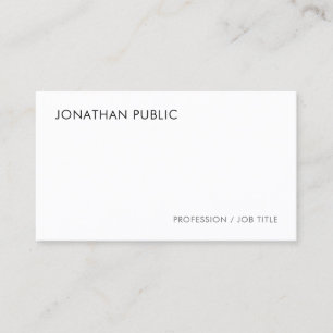 Modern Elegant Simple Template Professional Business Card