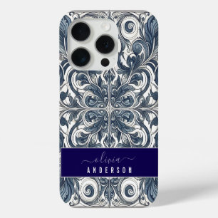 Modern elegant simple vines of florals iPhone 15 pro case
