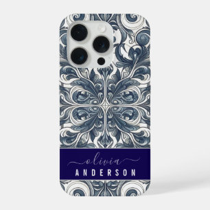 Modern elegant simple vines of florals iPhone 15 pro case