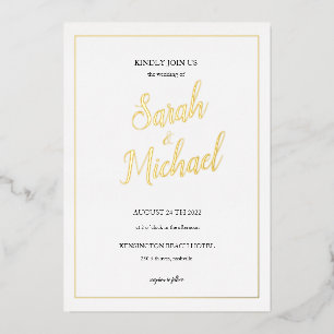 Modern Elegant Simple Wedding Invitation